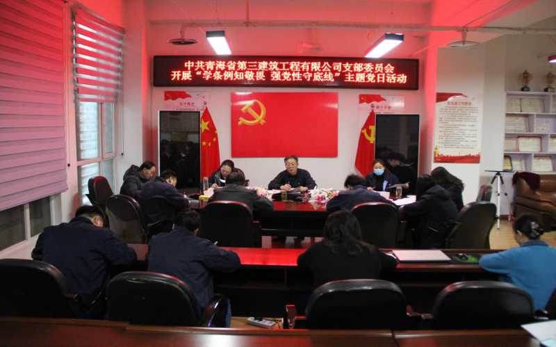 中共青海省第三建筑工程有限公司支部委員會 開展&ldquo;學條例知敬畏 強黨性守底線&rdquo; 主題黨日活動