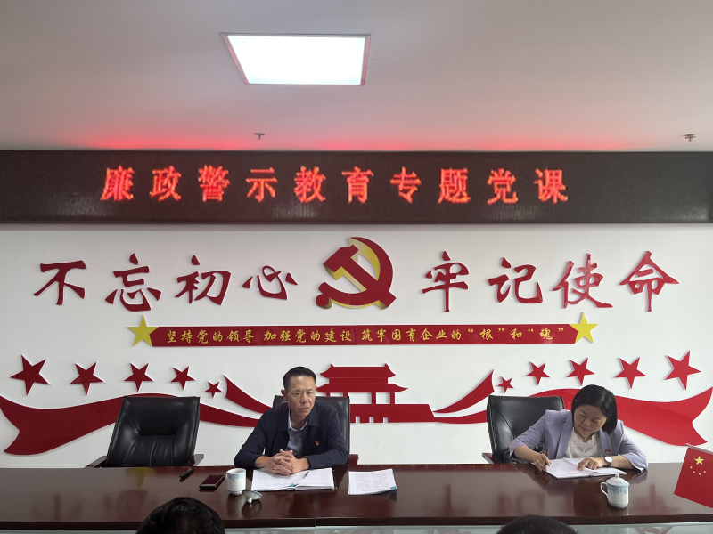 中共青海物產(chǎn)現(xiàn)代物流投資管理有限公司支部委員會  警示教育入人心   廉潔自律守初心  --集團(tuán)黨委委員、紀(jì)委書記講授廉政警示教育專題黨課